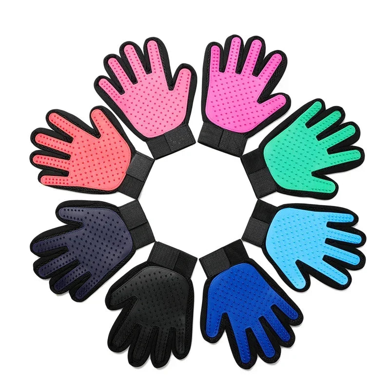 Silicone Pet Grooming Glove — Deshedding Brush