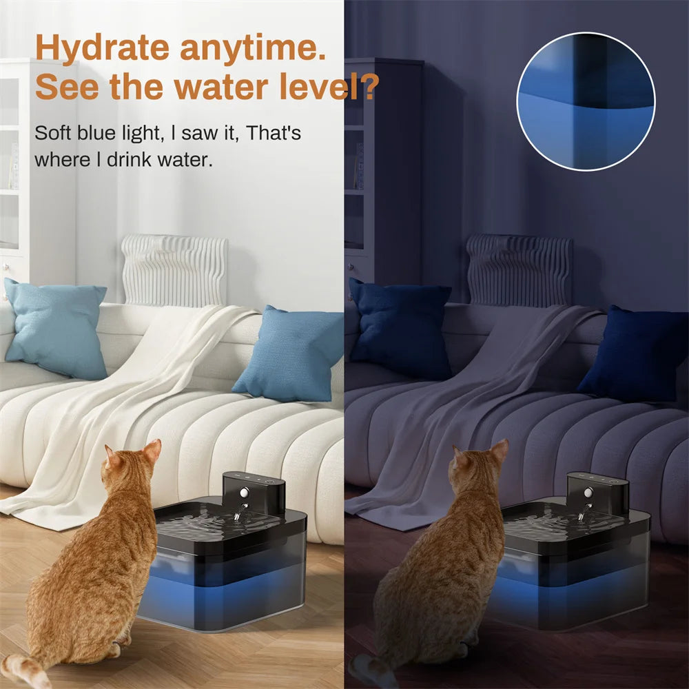 2.2L Wireless Smart Cat Water Fountain — Infrared Sensor