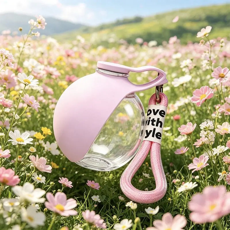 2-in-1 Dog Water Bottle with Food Container & Lanyard