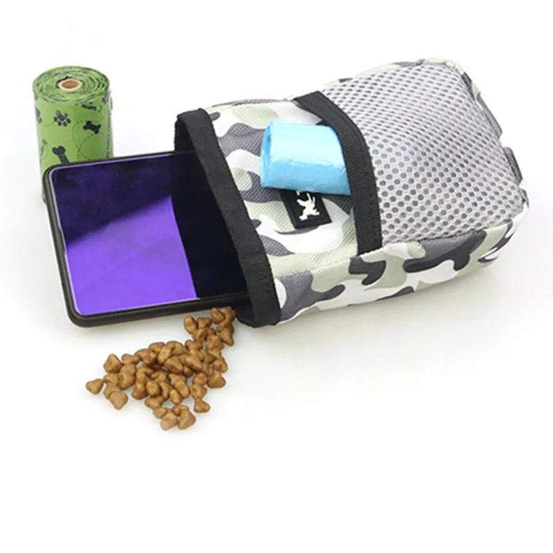 Dog Training Treat Pouch — Nylon Reward Bag with Belt Clip