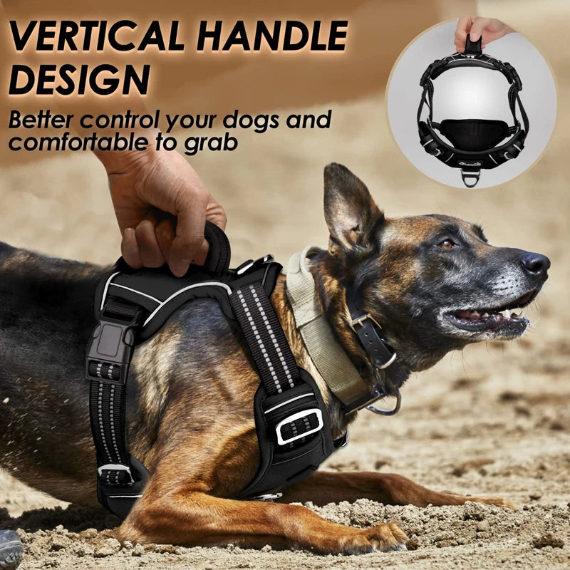 Benepaw No-Pull Dog Harness — Soft Padded Vest with Dual Leash Clips