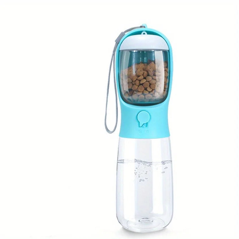Portable Pet Water Bottle with Food Container — 500ml