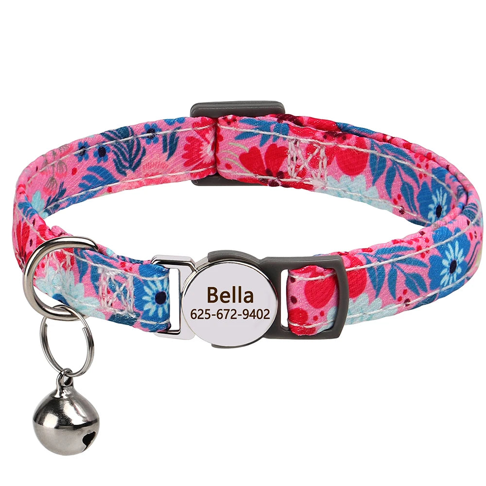 Personalized Cat Collar With Bell