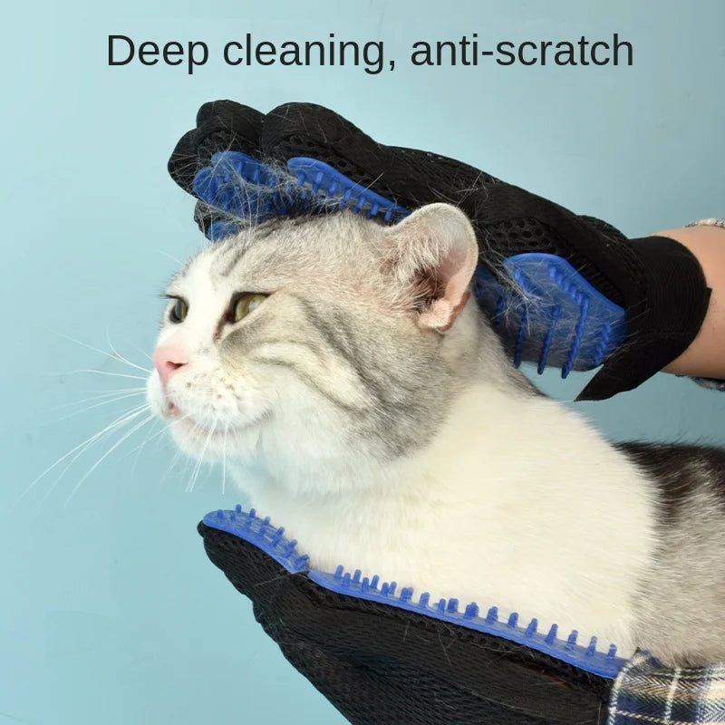Silicone Pet Grooming Glove — Deshedding Brush