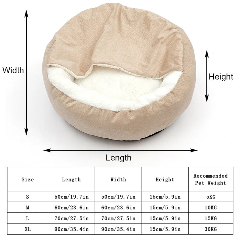 Orthopedic Winter Pet Bed — Warm Bolster Cushion for Dogs & Cats