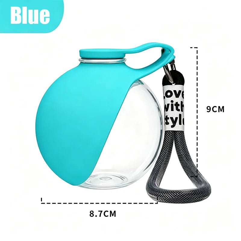 2-in-1 Dog Water Bottle with Food Container & Lanyard