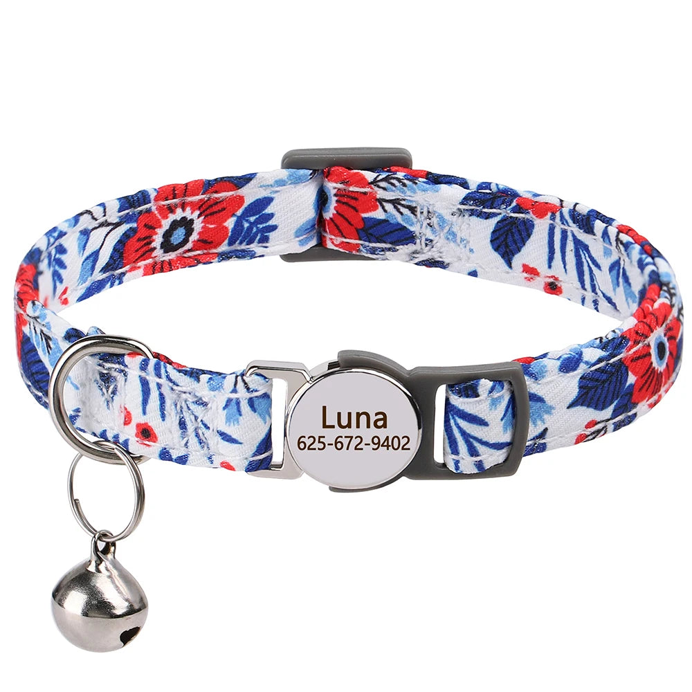 Personalized Cat Collar With Bell