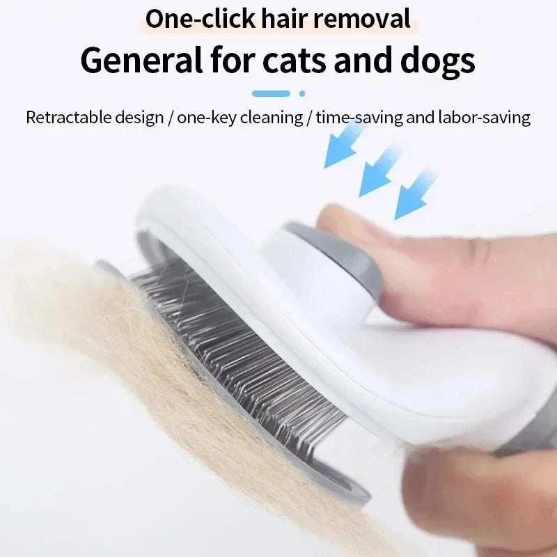 Self-Cleaning Dematting Brush for Dogs & Cats