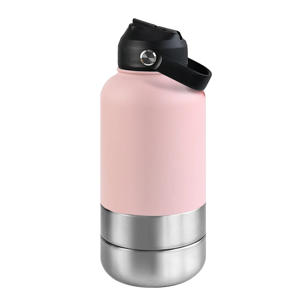 3-in-1 Insulated Dog Travel Water Bottle