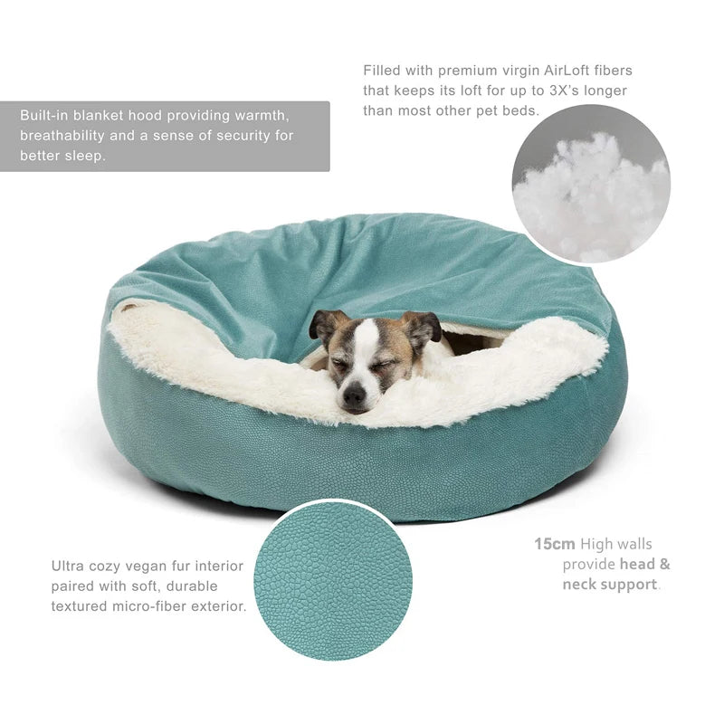 Orthopedic Winter Pet Bed — Warm Bolster Cushion for Dogs & Cats