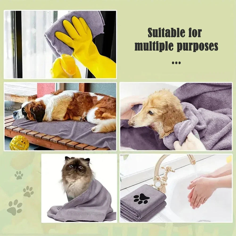 Dog/Cat Soft Thick and Quick Drying Bath Towel