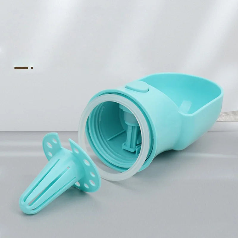 Portable Pet Water Bottle with Food Container — 500ml