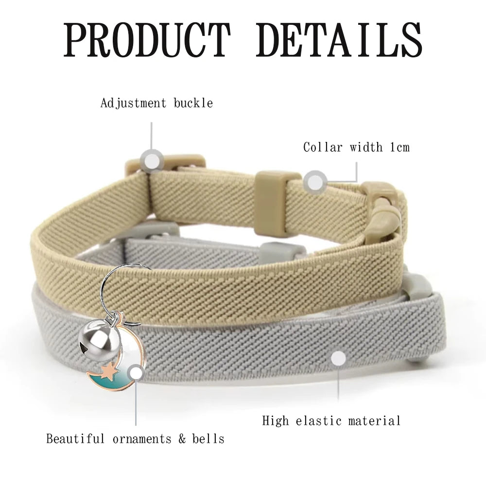Fashion Safety Cat/Dog Collar Stretch Elastic Collars - Light Weight
