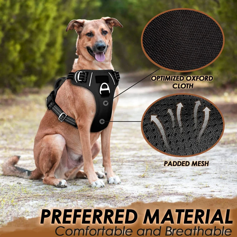 Benepaw No-Pull Dog Harness — Soft Padded Vest with Dual Leash Clips