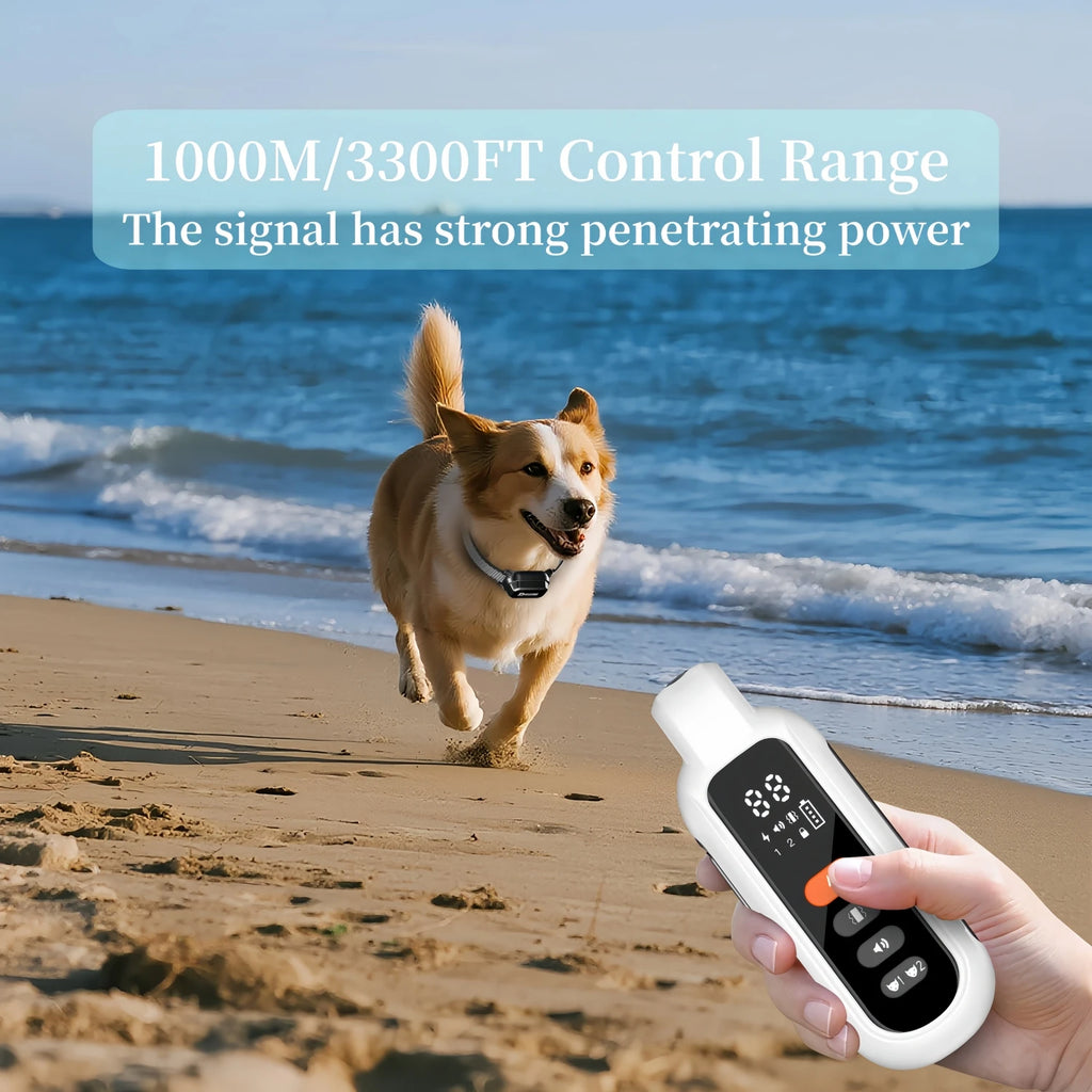 Electric Dog Training Collar — 3300FT Remote, Waterproof