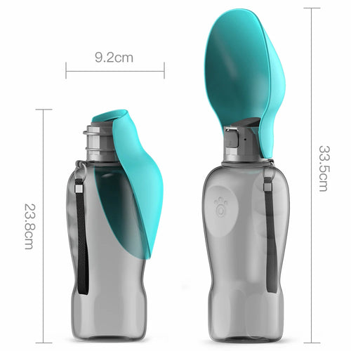 800ml Portable Water Bottle for Dogs — Foldable Trough