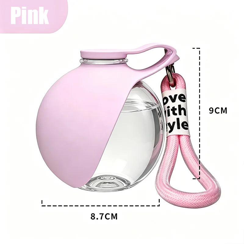 2-in-1 Dog Water Bottle with Food Container & Lanyard
