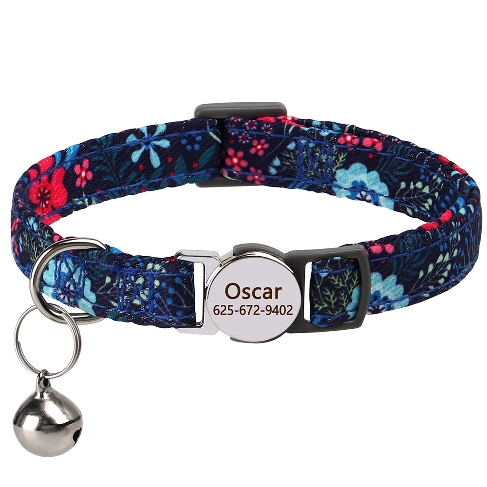 Personalized Cat Collar With Bell