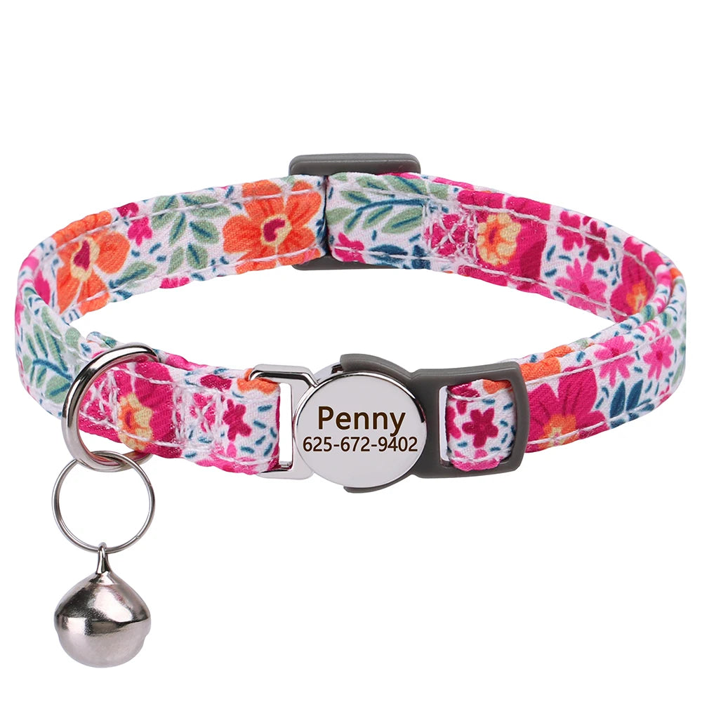 Personalized Cat Collar With Bell