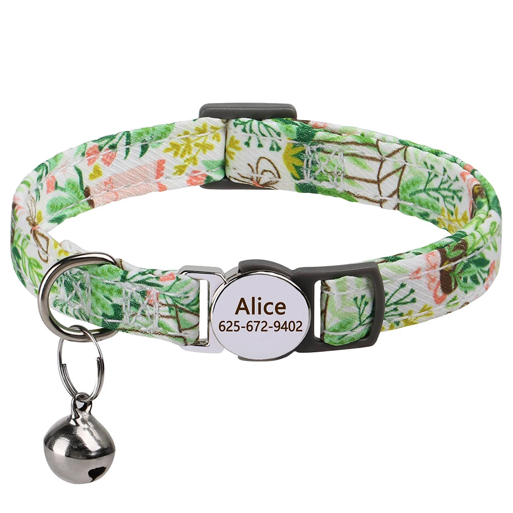Personalized Cat Collar With Bell