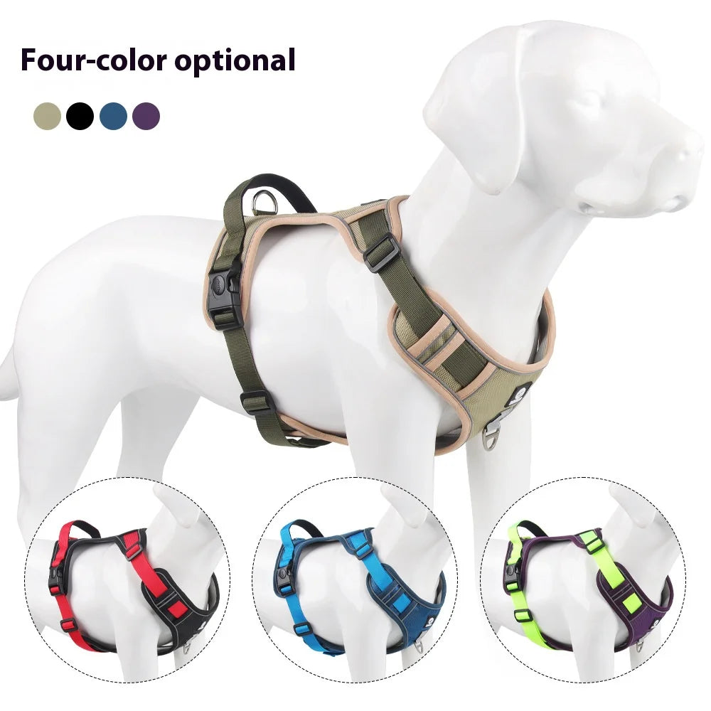 Anti-Pull Reflective Dog Harness — Adjustable & Chew-Proof