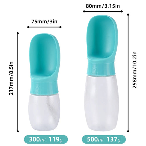 500ml Portable Dog Water Bottle with Lanyard — Leak-Proof