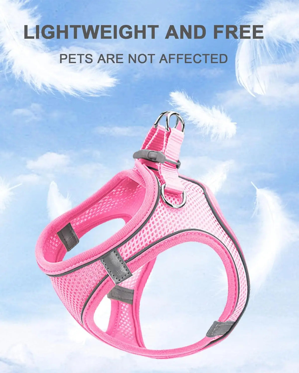 Soft Mesh Dog Vest Harness — Adjustable for Small Dogs & Cats