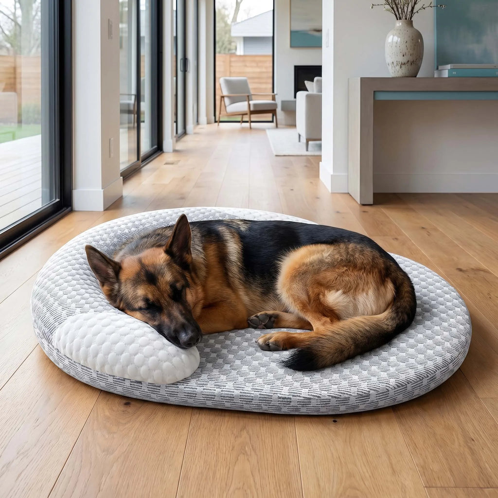 Ice Silk Cooling Pet Bed — Oval Nest for Dogs & Cats