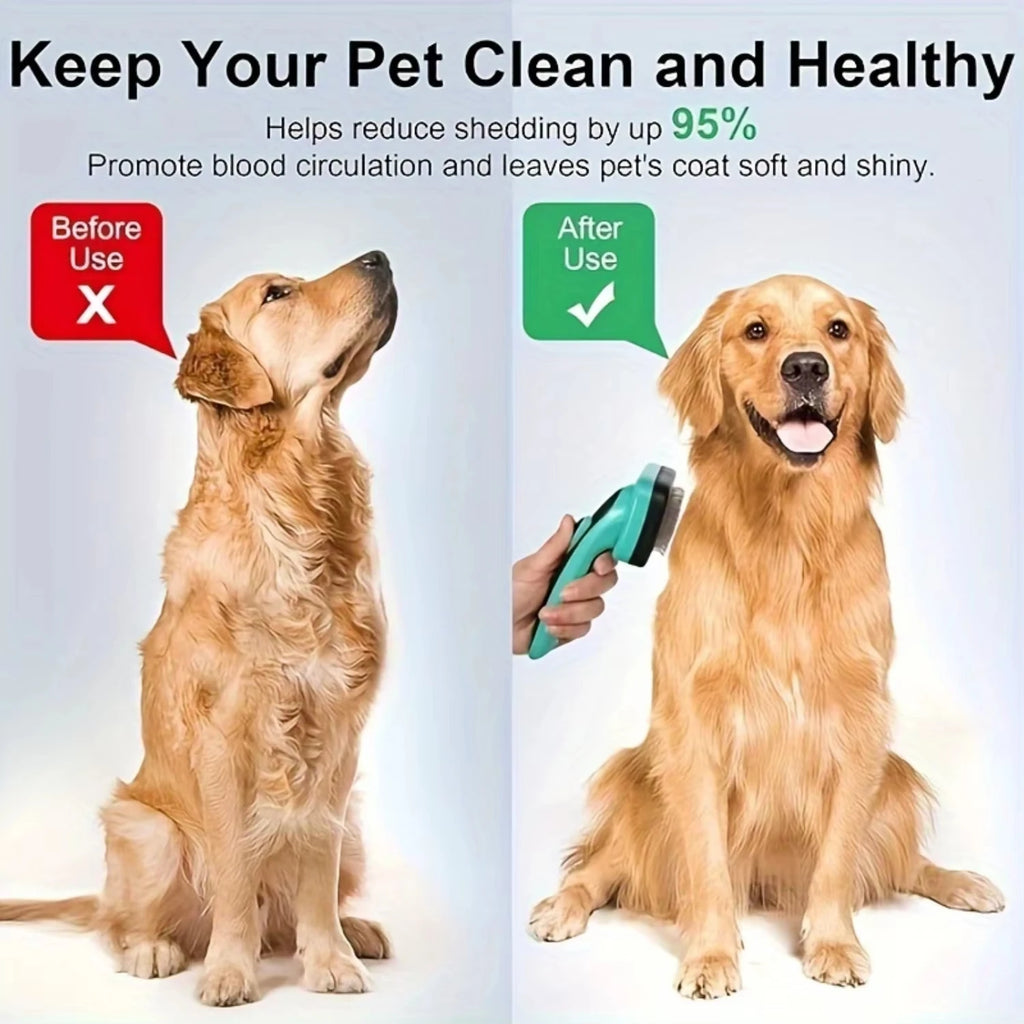 Self-Cleaning Slicker Brush for Dogs & Cats