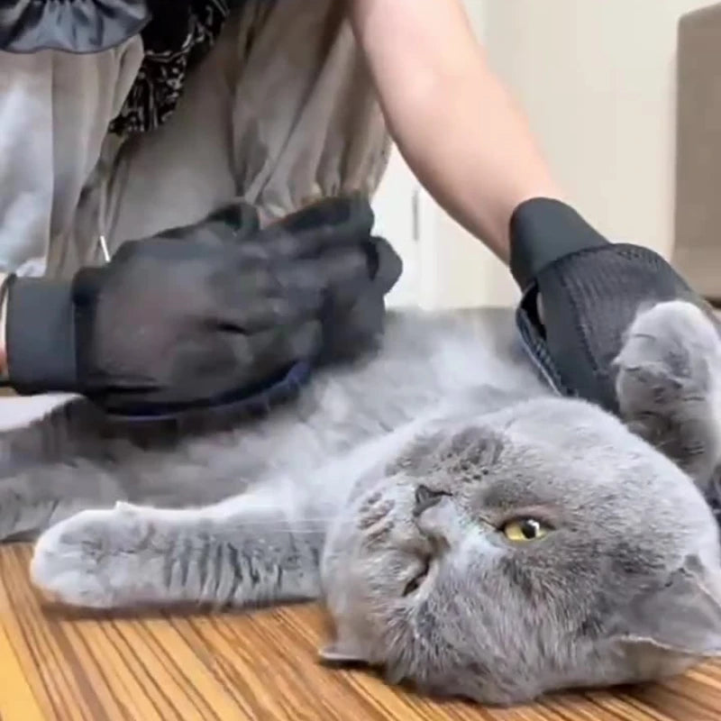 Silicone Pet Grooming Glove — Deshedding Brush