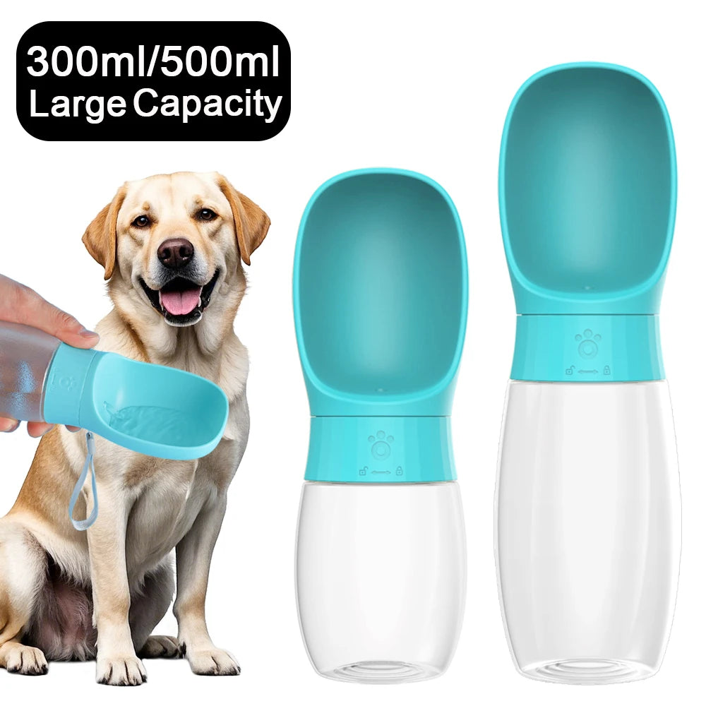 500ml Portable Dog Water Bottle with Lanyard — Leak-Proof
