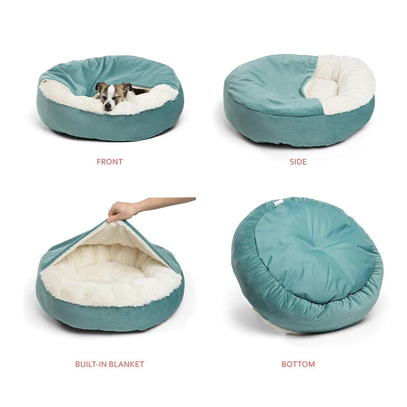 Orthopedic Winter Pet Bed — Warm Bolster Cushion for Dogs & Cats