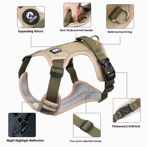 Anti-Pull Reflective Dog Harness — Adjustable & Chew-Proof