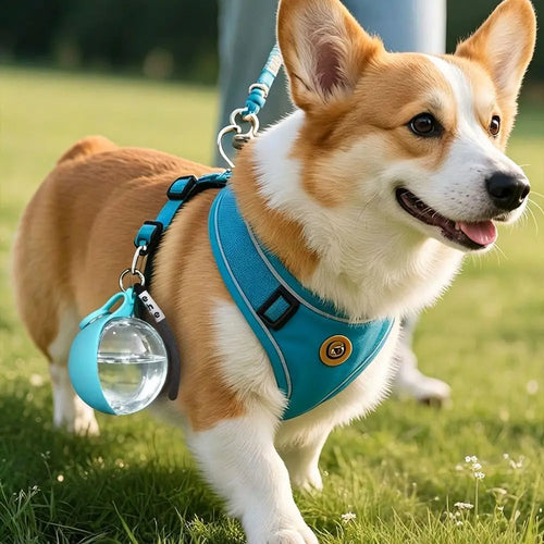 2-in-1 Portable Dog Water Bottle with Foldable Bowl