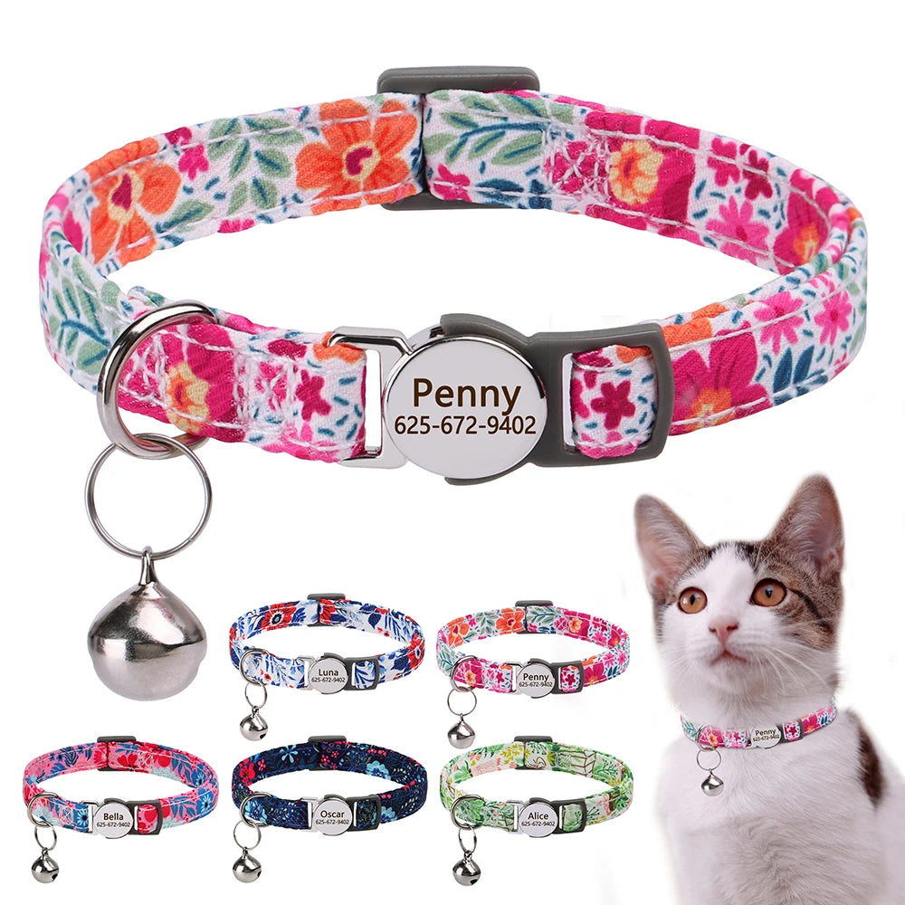 Personalized Cat Collar With Bell