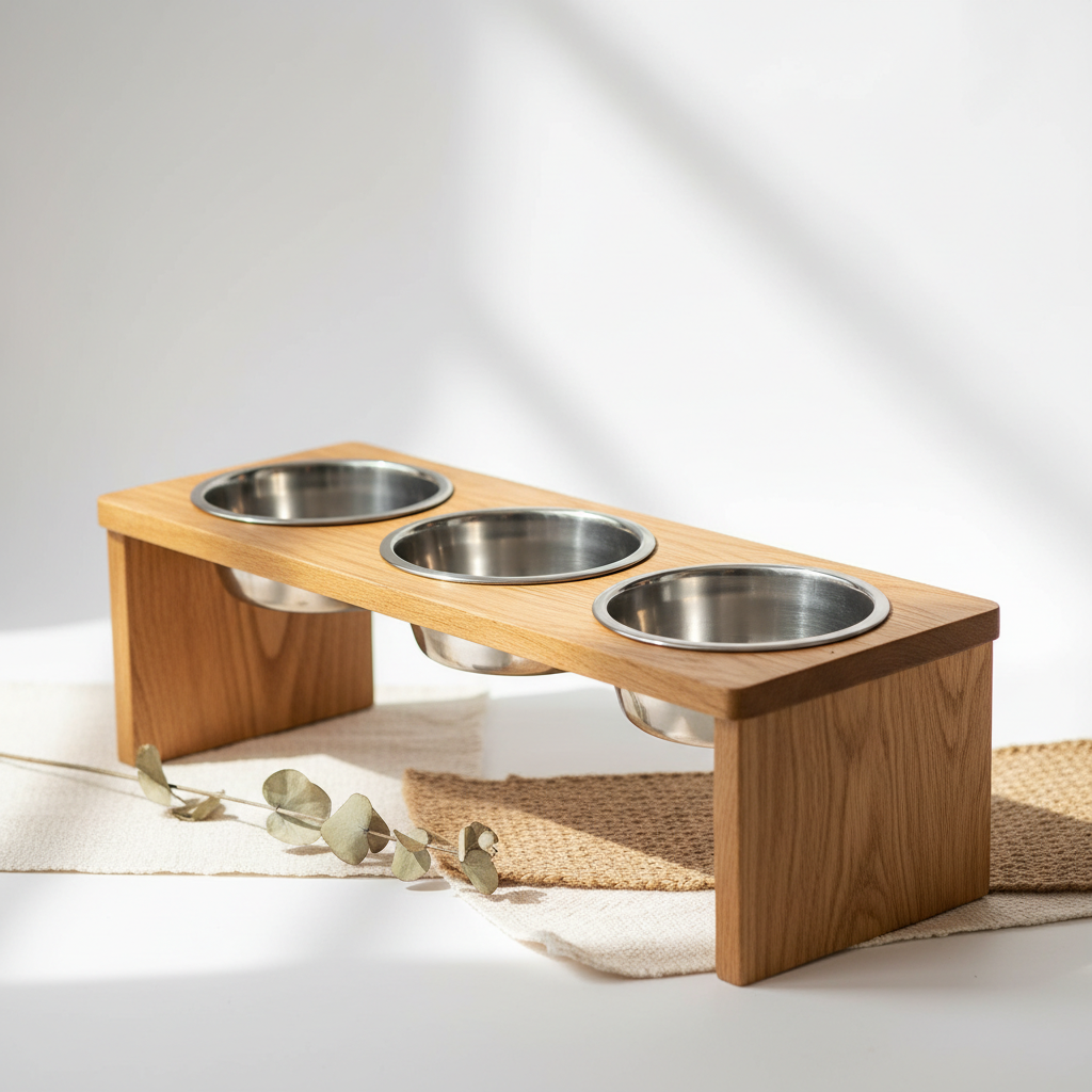 Elevated Cat Bowls Feeder with Stand